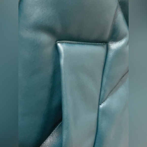 NWT Rebecca Minkoff Women’s Quilted Long Hooded Puffer Coat Sz M Deep Sea Color - Picture 7 of 14